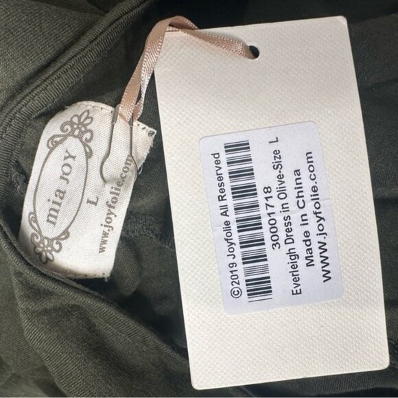 Elegant MIA JOY Olive Green Maxi Dress- NWT-LARGE - Picture 9 of 9